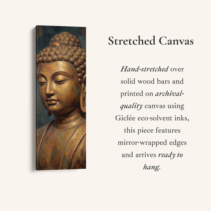 Buddha Portrait Large Wall Art Statement Canvas Living Room