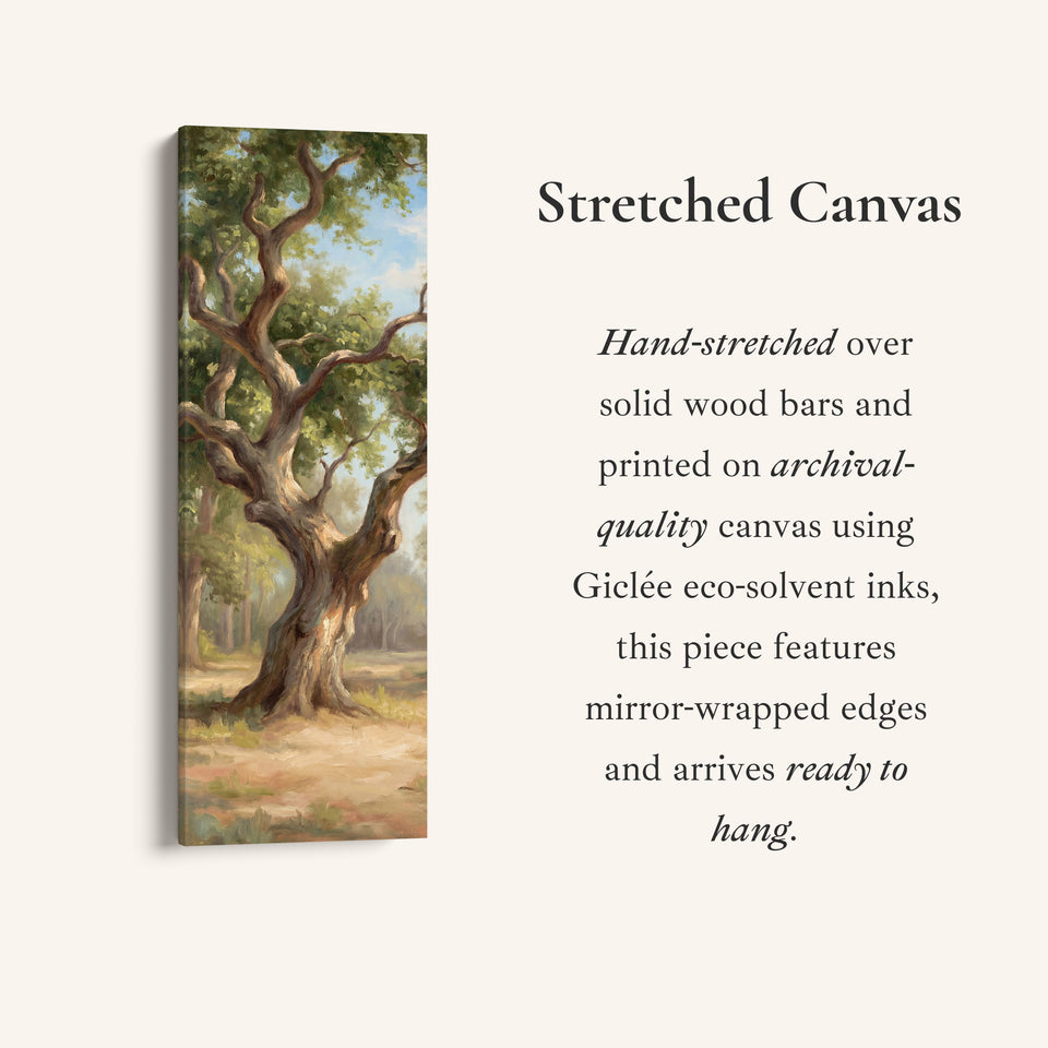 Twisted Tree Vertical Wall Art Landscape Canvas Office