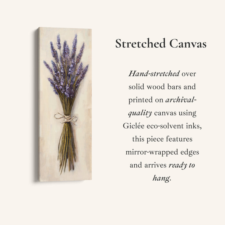 Tall Wall Art Lavender Bouquet For Bedroom Botanical Decor
