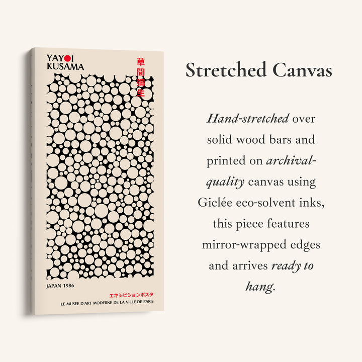 Yayoi Kusama Vertical Wall Art Polka Dot Pattern Tall Canvas For Living Room