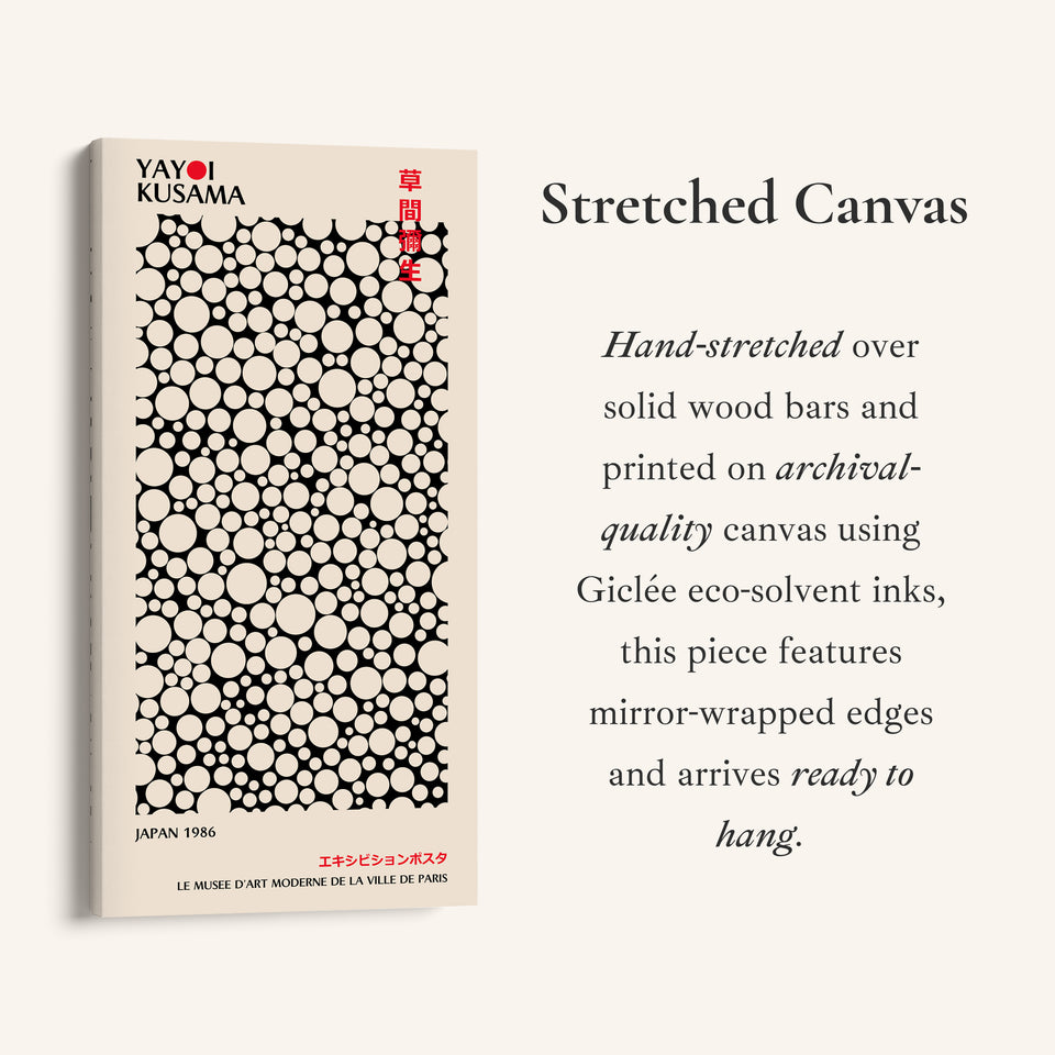 Yayoi Kusama Vertical Wall Art Polka Dot Pattern Tall Canvas For Living Room