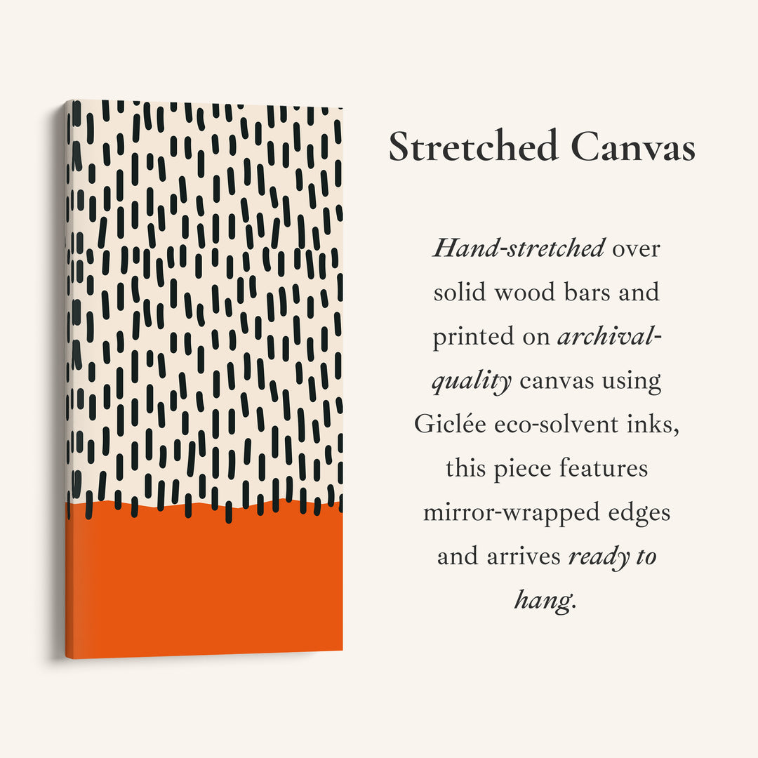 Vertical Wall Art Abstract Dash Pattern Vertical Canvas For Hallway