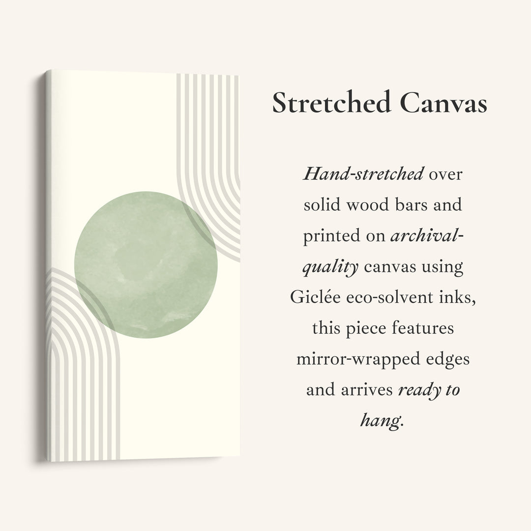 Vertical Wall Art Soft Green Circle Portrait Wall Art For Bedroom