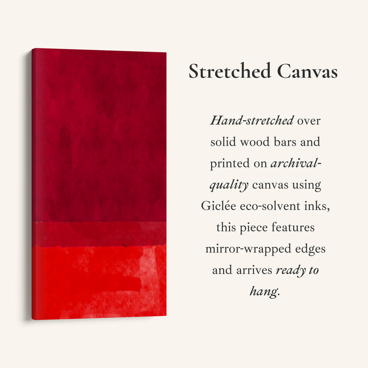 Vertical Wall Art Red Colour Field Portrait Wall Art For Living Room