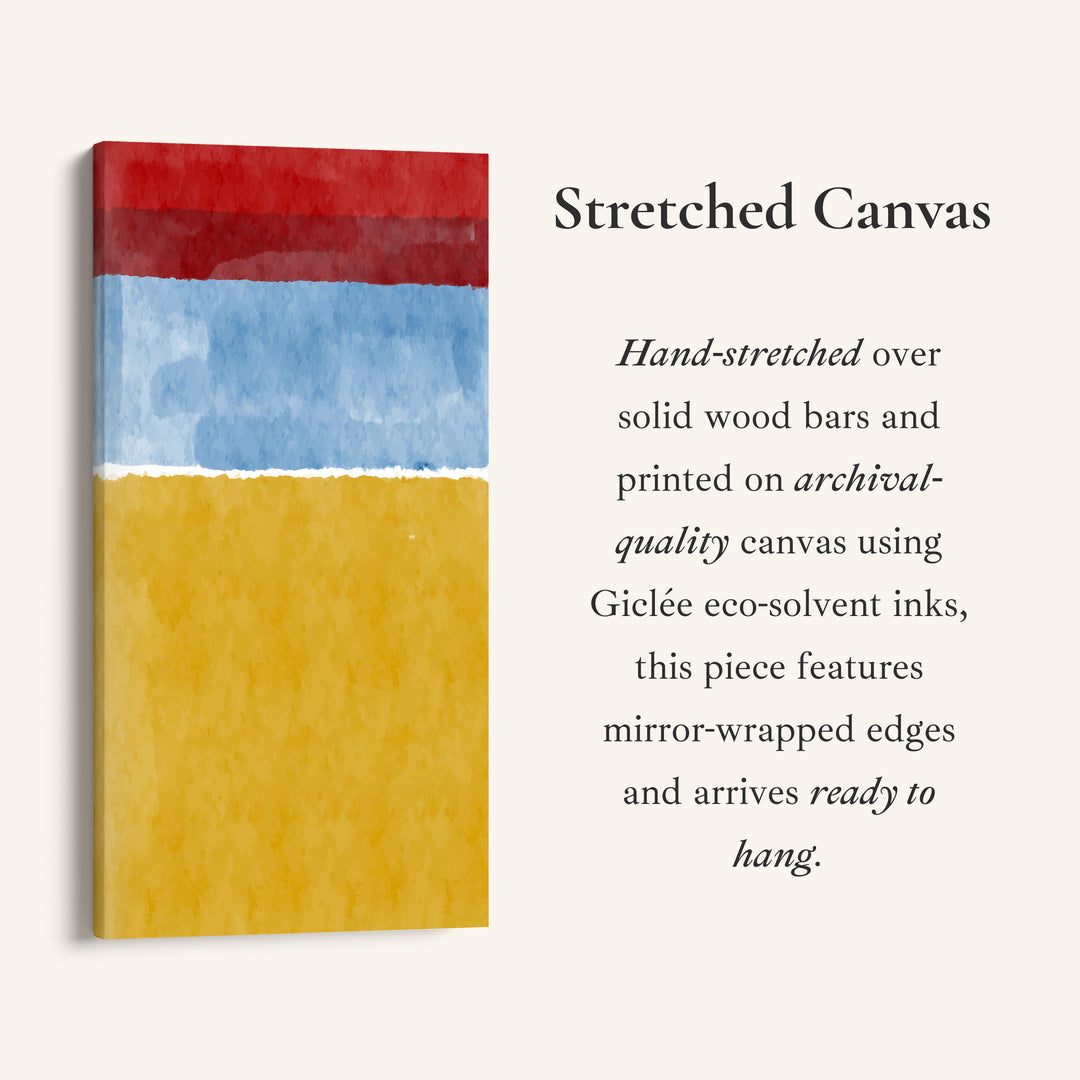 Vertical Wall Art Abstract Colour Bands Tall Canvas For Bedroom