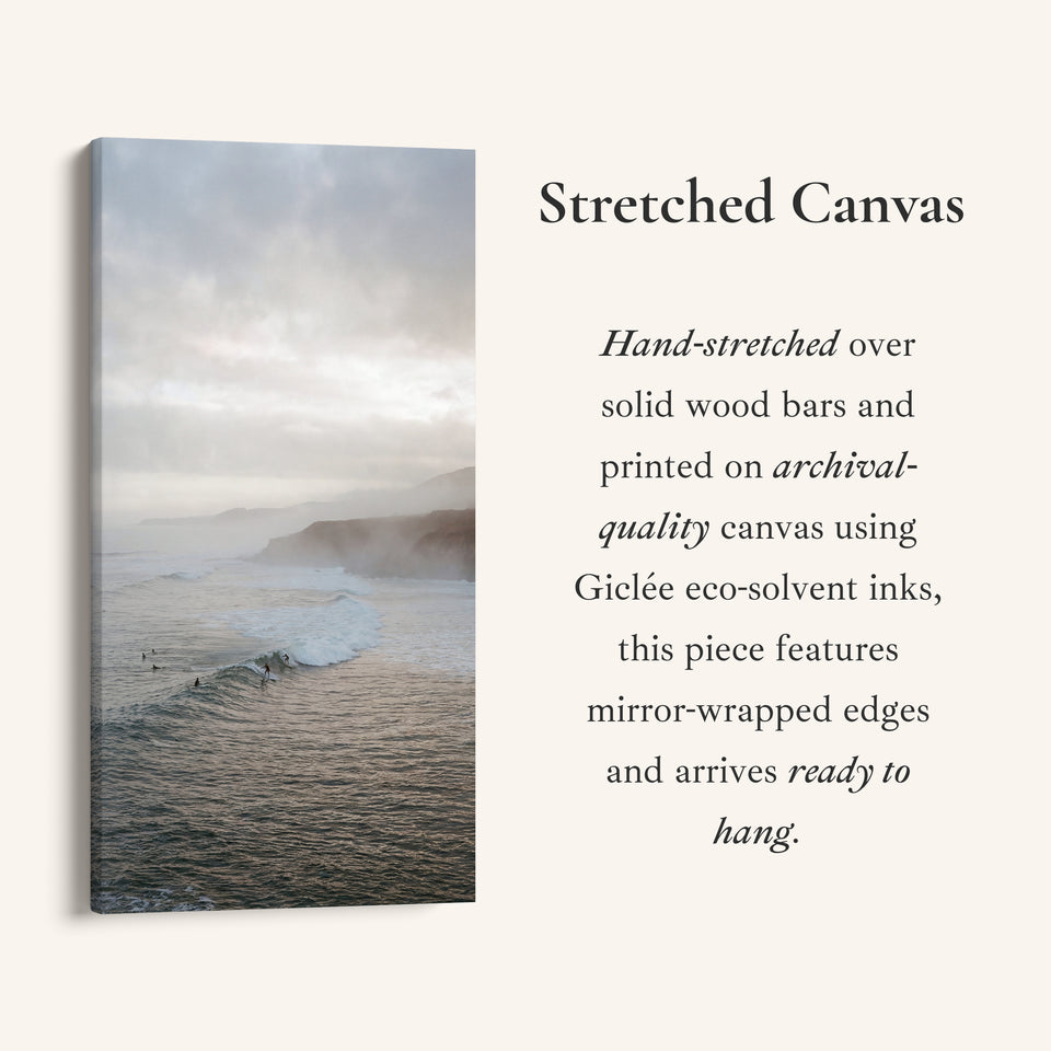 Large Vertical Wall Art Long Wall Art Ocean Waves With Cliffs For Hallway