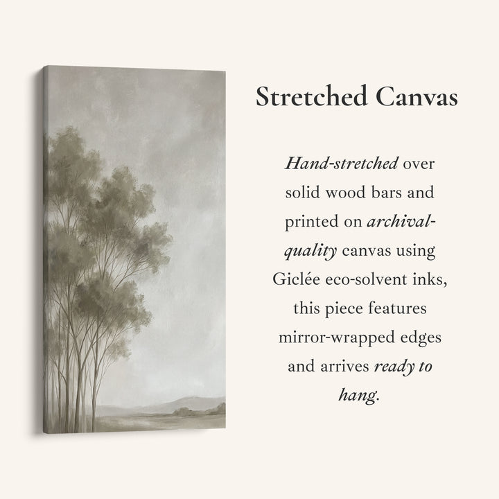 Misty Tree Grove Portrait Wall Art Vertical Wall Art For Kitchen