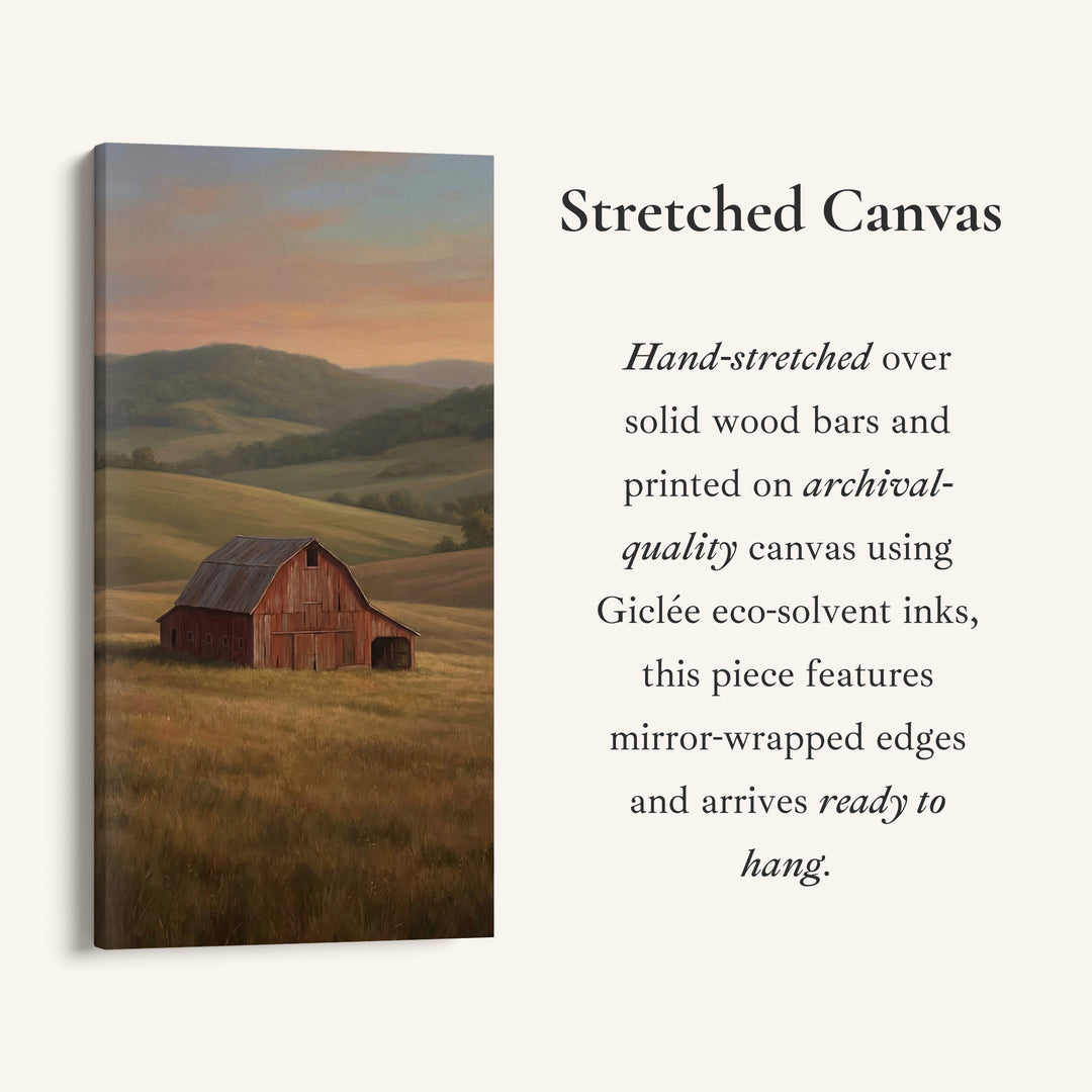 Tall Wall Art Red Barn Countryside Tall Canvas For Kitchen