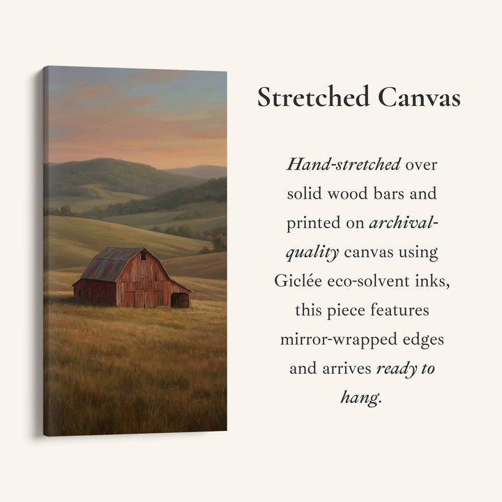 Tall Wall Art Red Barn Countryside Tall Canvas For Kitchen
