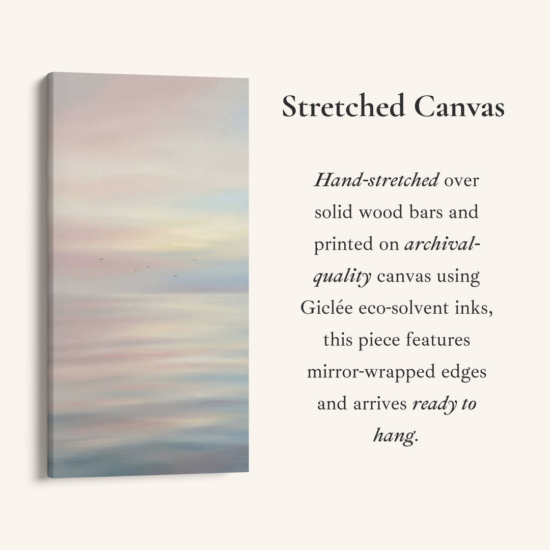 Tall Wall Art Soft Abstract Seascape Portrait Wall Art For Kitchen