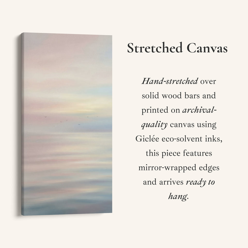 Tall Wall Art Soft Abstract Seascape Portrait Wall Art For Kitchen