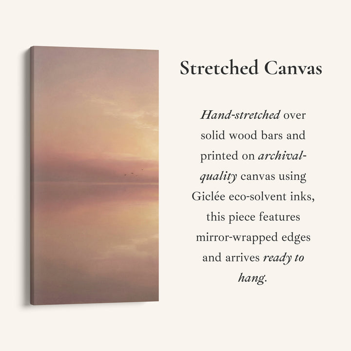 Large Vertical Wall Art Long Wall Art Pink Minimal Sunset Seascape For Hallway